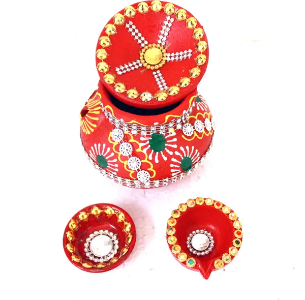 Pack_Of_3_Multicolor_Earthenware_Pooja_Thali_Set