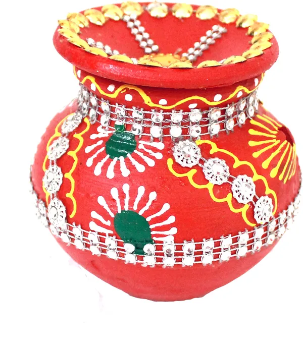 Pack_Of_4_Multicolor_Earthenware_Pooja_Thali_Set