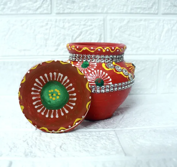Pack_Of_4_Orange_Earthenware_Pooja_Thali_Set