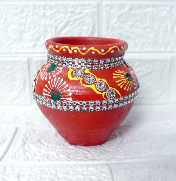 Pack_Of_4_Orange_Earthenware_Pooja_Thali_Set