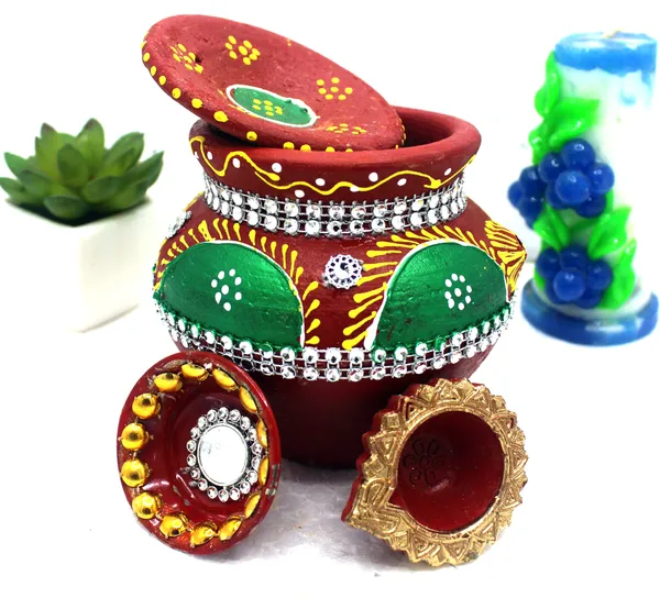 Pack_Of_4_Red_Earthenware_Pooja_Thali_Set