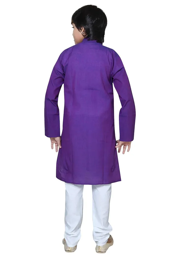 Purple_Ethnic_Wear_Cotton_Kurta_Pyjama_Set_For_Boys