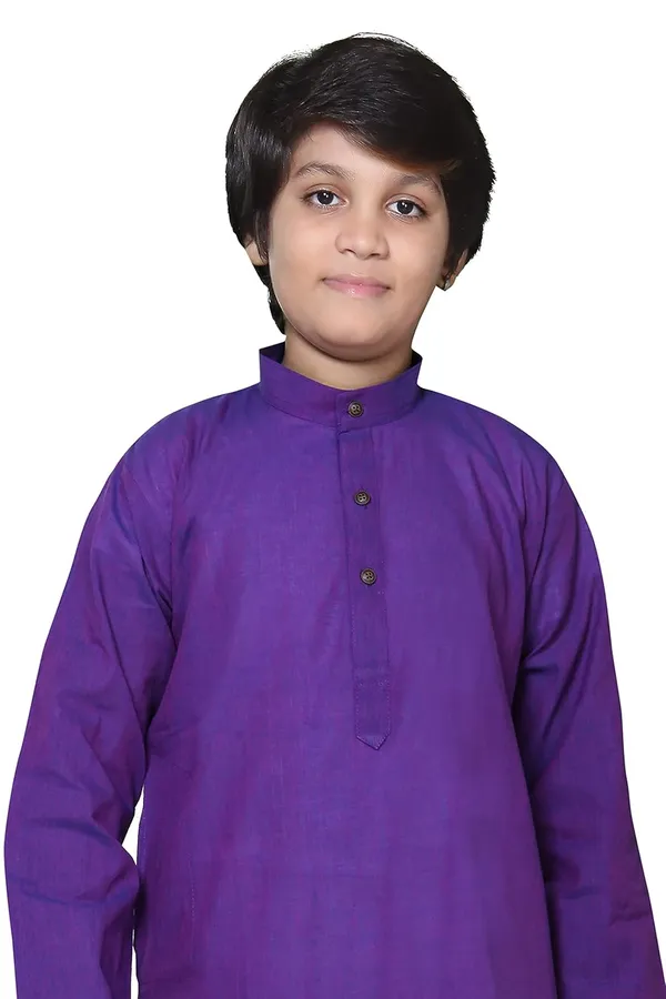 Purple_Ethnic_Wear_Cotton_Kurta_Pyjama_Set_For_Boys