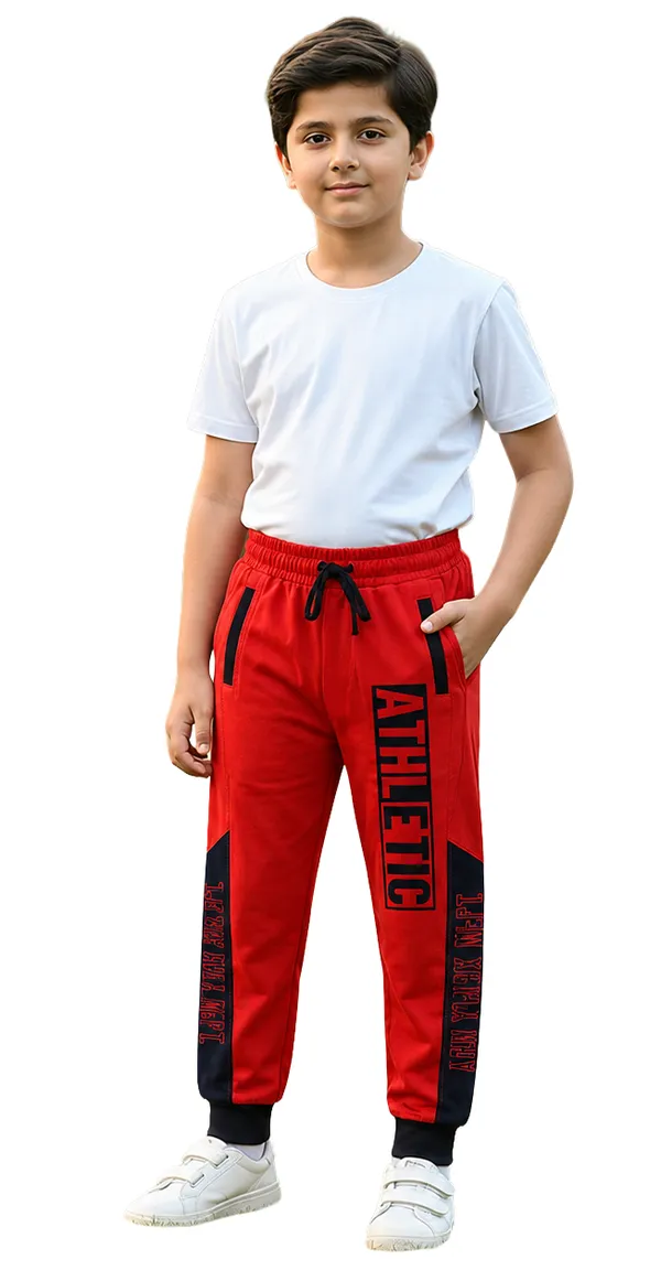 Red_Boys_Regular_Fit_Track_Pants