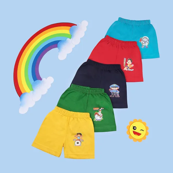 Multicolor_Boys_&_Girls_Regular_Cotton_Shorts_-_Pack_Of_5