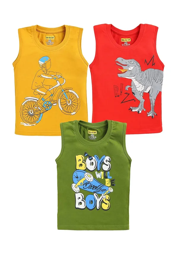 Multicolor_Kids_Printed_Sleeveless_Cotton_T-Shirt_Vest_For_Boys