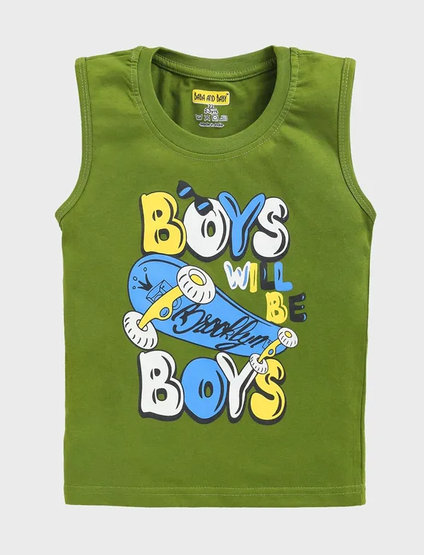 Multicolor_Kids_Printed_Sleeveless_Cotton_T-Shirt_Vest_For_Boys