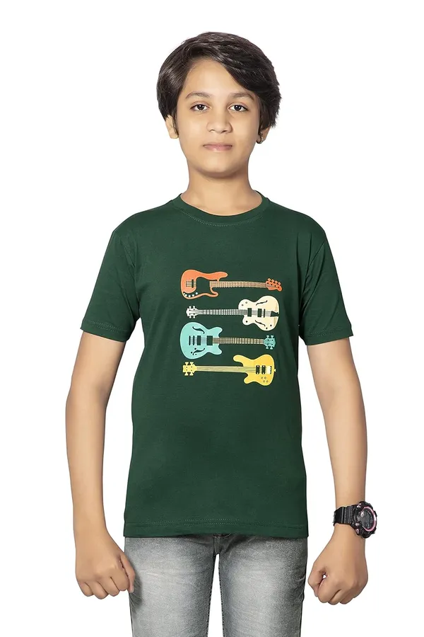 Green_Half_Sleeves_Round_Neck_Cotton_Printed_T-Shirt_For_Boys