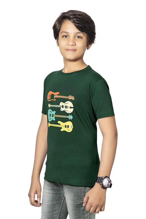 Green_Half_Sleeves_Round_Neck_Cotton_Printed_T-Shirt_For_Boys