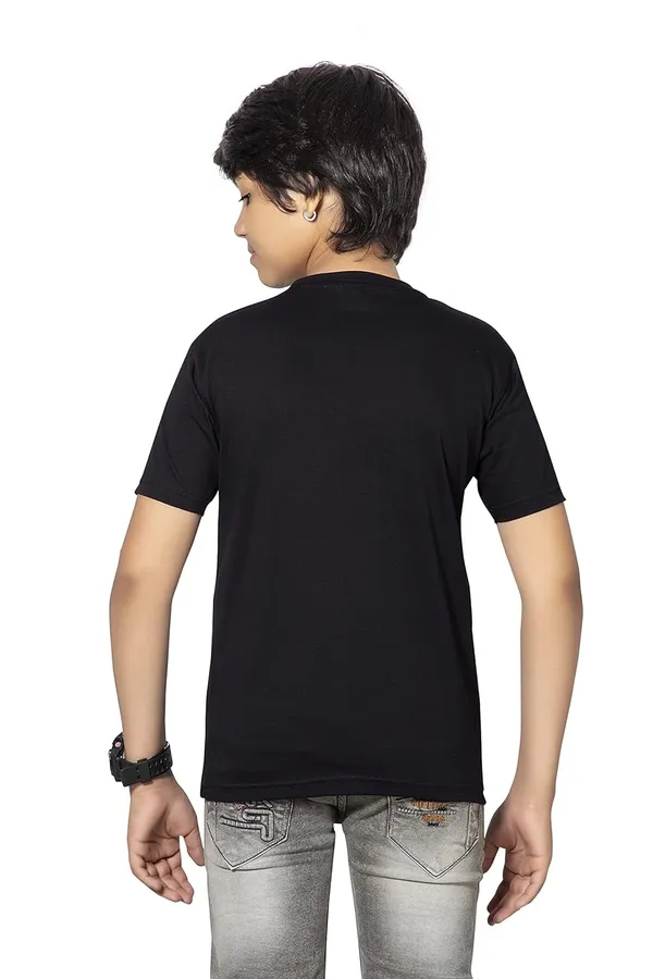 Black_Half_Sleeves_Round_Neck_Cotton_Printed_T-Shirt_For_Boys