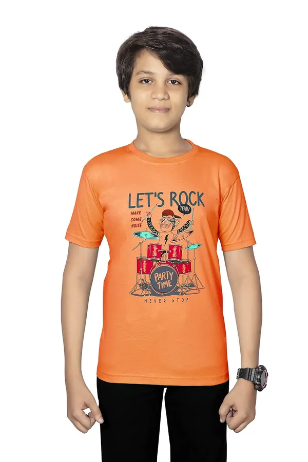 Orange_Half_Sleeves_Round_Neck_Cotton_Printed_T-Shirt_For_Boys