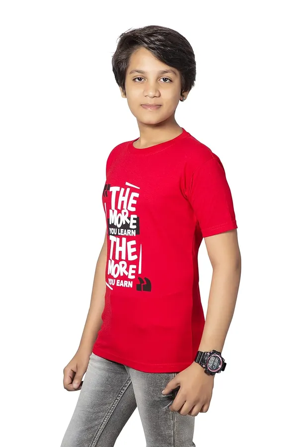 Red_Half_Sleeves_Round_Neck_Cotton_Printed_T-Shirt_For_Boys