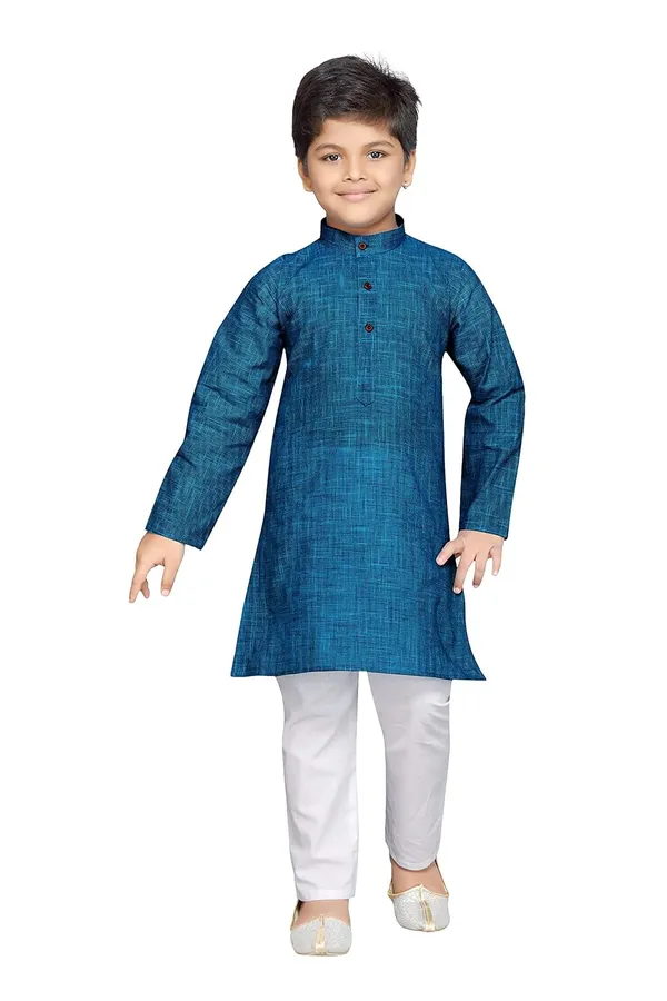 Blue_Boys_Cotton_Kurta_Pyjama_Set