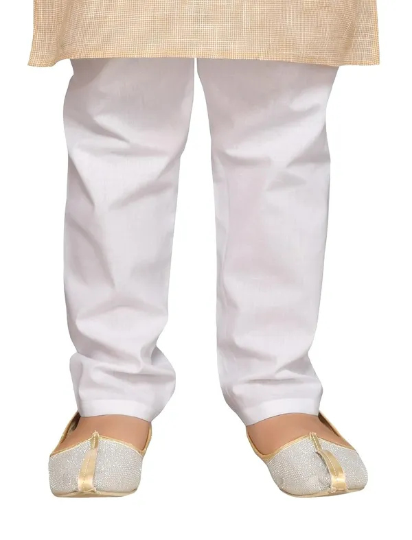 Cream_Boys_Cotton_Kurta_Pyjama_Set