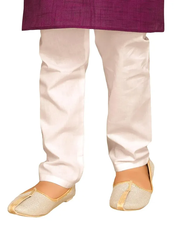 Magenta_Boys_Cotton_Kurta_Pyjama_Set