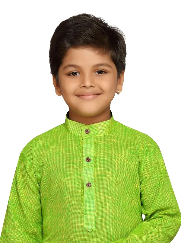 Parrot_Green_Boys_Cotton_Kurta_Pyjama_Set