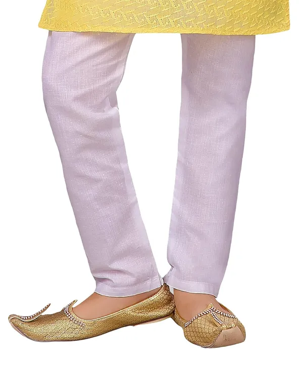 Lemon_Ethnic_Wear_Cotton_Kurta_Pyjama_Set_For_Boys
