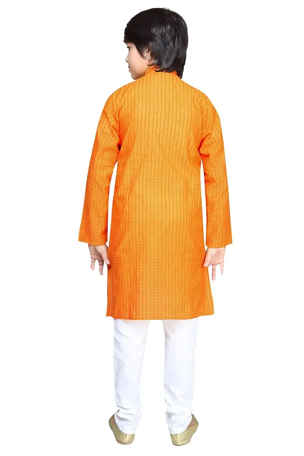 Yellow_Boys_Cotton_Kurta_Pyjama_Set