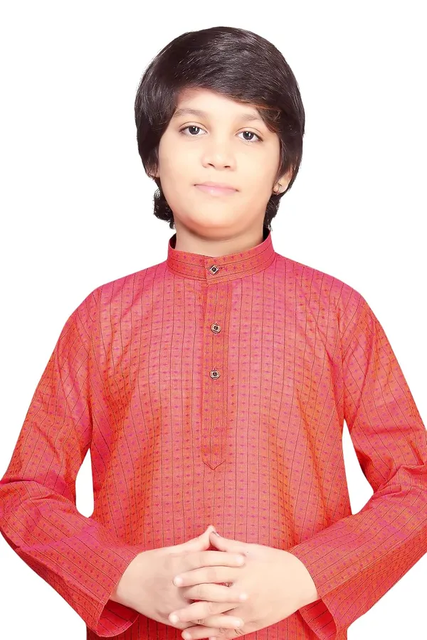 Orange_Boys_Cotton_Kurta_Pyjama_Set