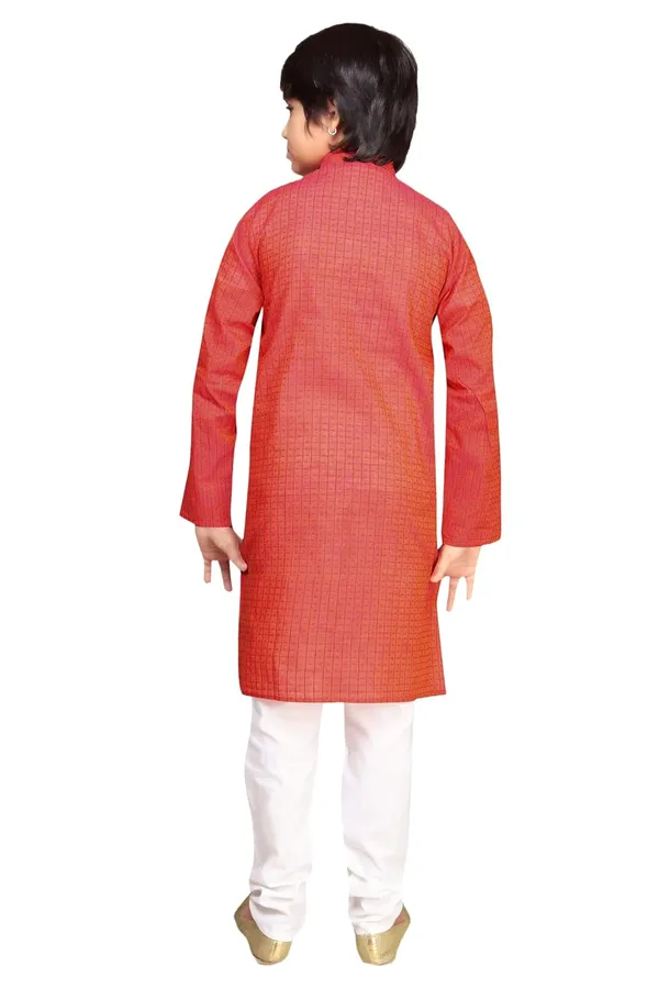 Orange_Boys_Cotton_Kurta_Pyjama_Set