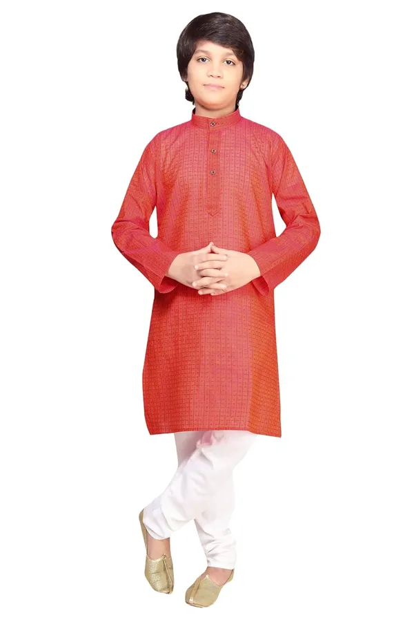 Orange_Boys_Cotton_Kurta_Pyjama_Set