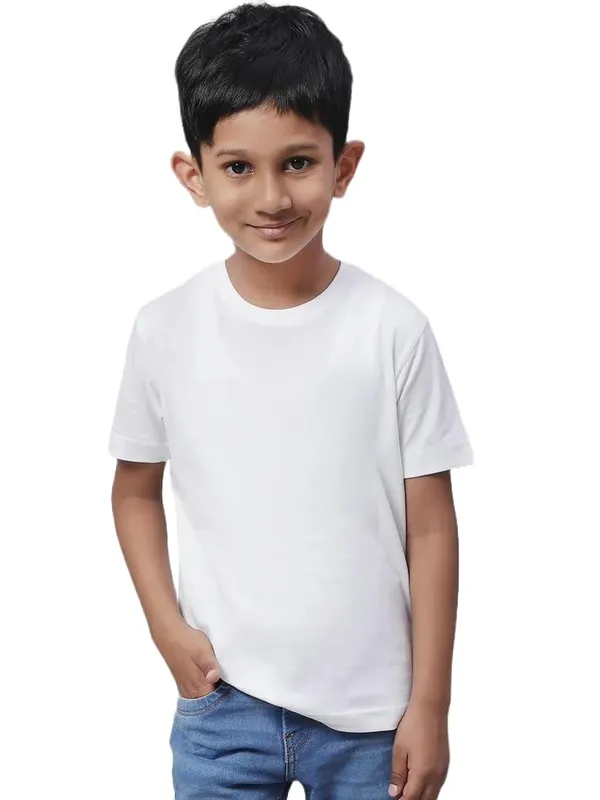 White_Premium_Boys_&_Girls_T-Shirt