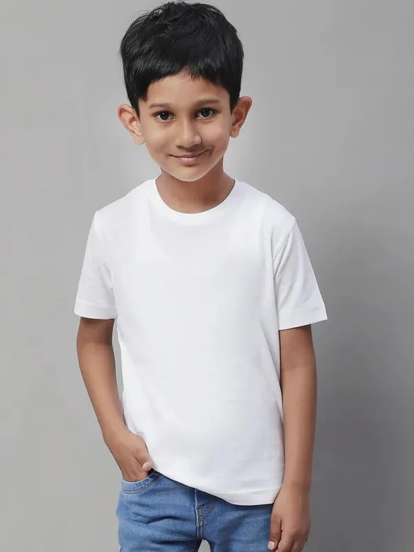 White_Premium_Boys_&_Girls_T-Shirt