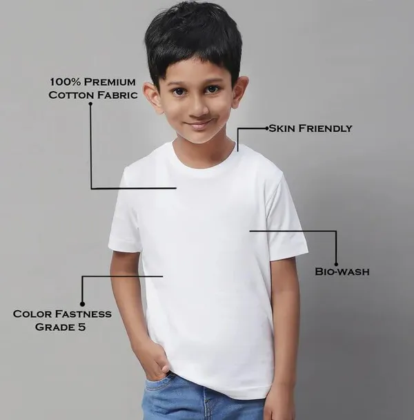 White_Premium_Boys_&_Girls_T-Shirt