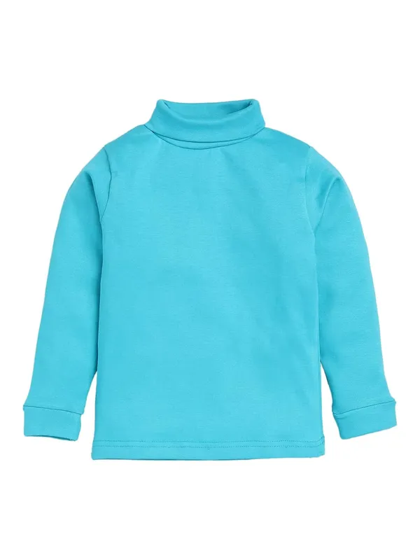 Aqua_Turtle_Neck_Cotton_T-Shirt_For_Boys_And_Girls
