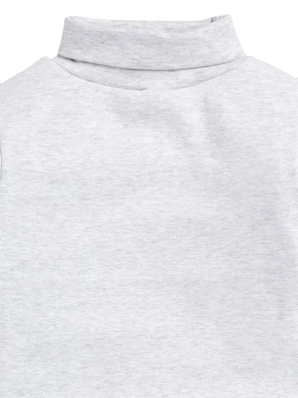 Melange_Grey_Turtle_Neck_Cotton_T-Shirt_For_Boys_And_Girls