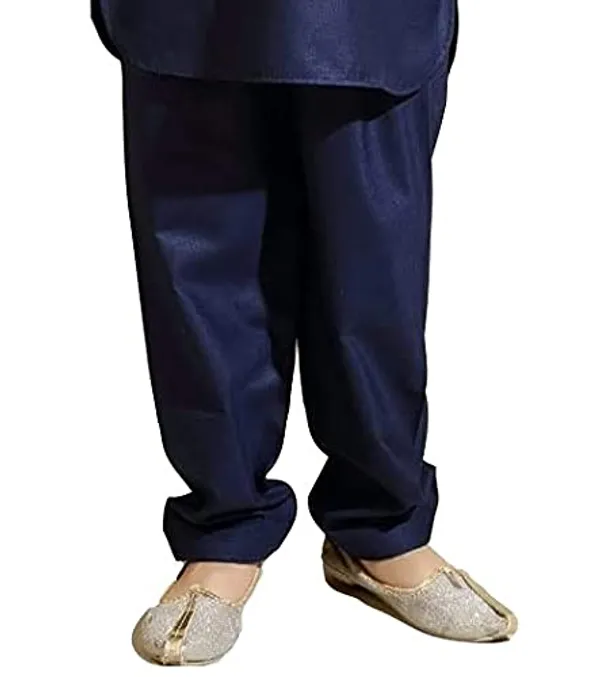 Navy_Blue_Cotton_Boys_Pathani_Suit