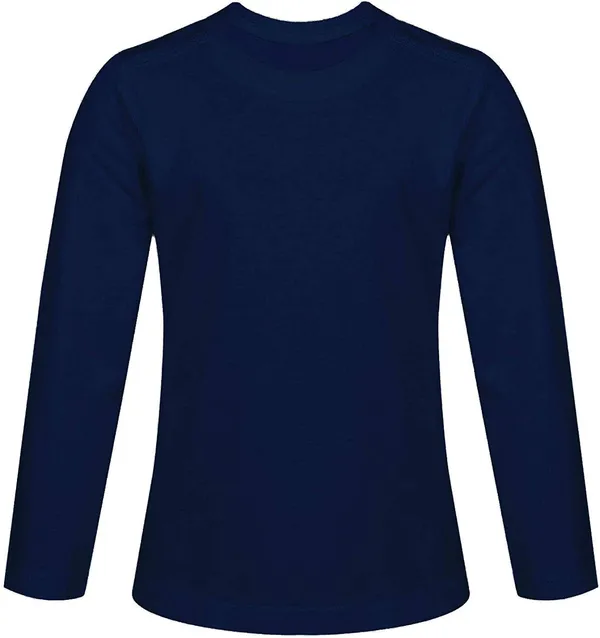 Navy_Blue_Full_Sleeves_Cotton_Round_Neck_Solid_T-Shirt_For_Boys_And_Girls