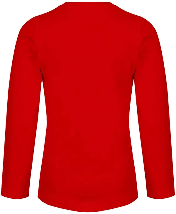 Red_Full_Sleeves_Cotton_Round_Neck_Solid_T-Shirt_For_Boys_And_Girls