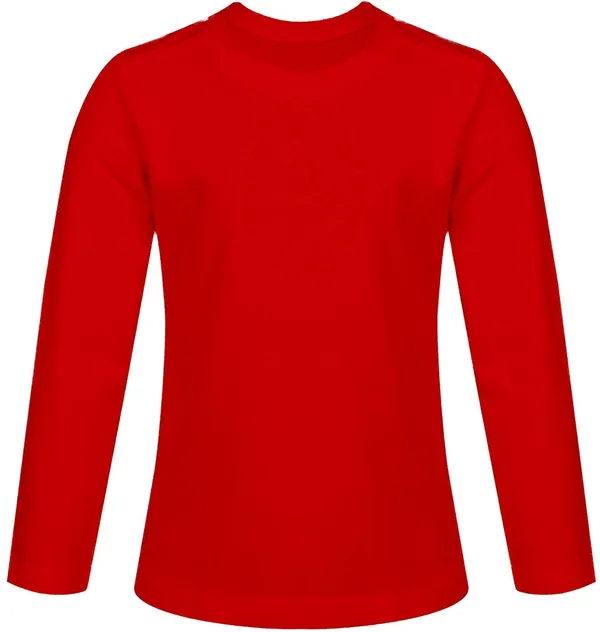 Red_Full_Sleeves_Cotton_Round_Neck_Solid_T-Shirt_For_Boys_And_Girls