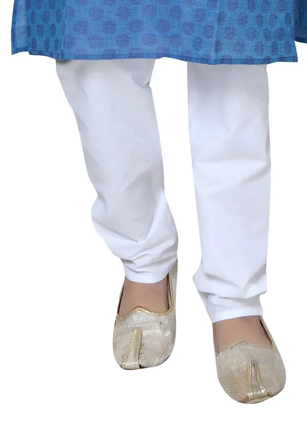 Blue_Ethnic_Wear_Cotton_Kurta_Pyjama_Set_For_Boys