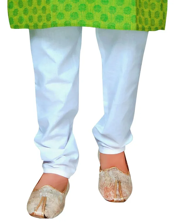 Green_Ethnic_Wear_Cotton_Kurta_Pyjama_Set_For_Boys