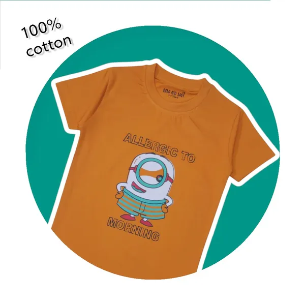 Mustard_Printed_Half_Sleeves_Round_Neck_Cotton_T-Shirt_For_Boys