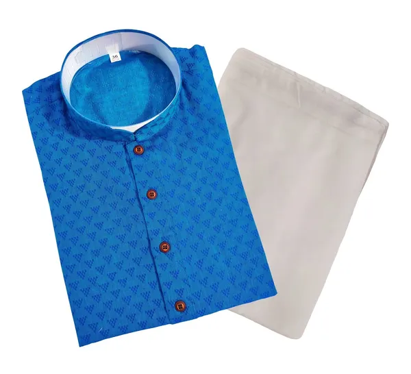 Blue_Stylish_Mens_Cotton_Kurta_Pyjama_Set