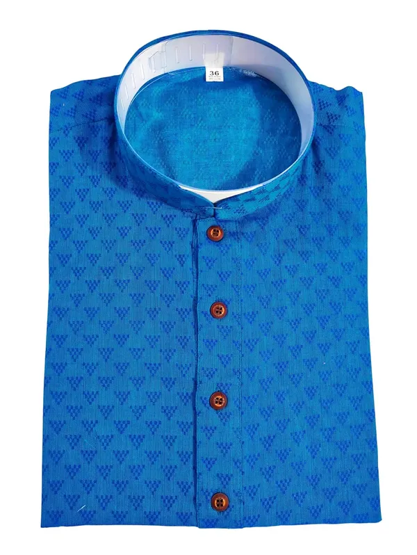 Blue_Stylish_Mens_Cotton_Kurta_Pyjama_Set
