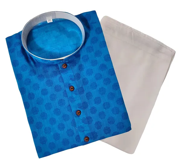 Blue_Stylish_Mens_Cotton_Kurta_Pyjama_Set