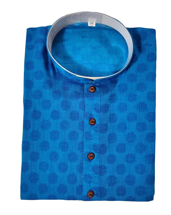 Blue_Stylish_Mens_Cotton_Kurta_Pyjama_Set