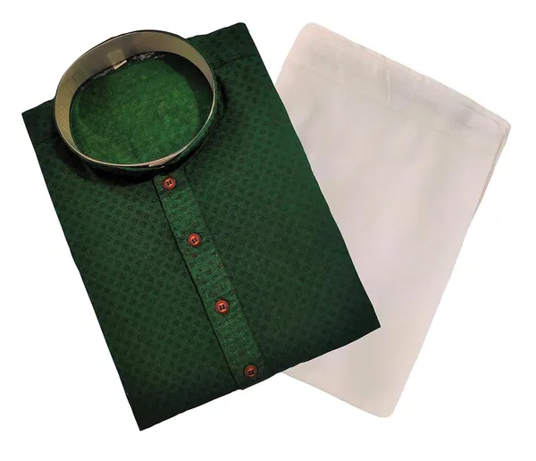 Bottle_Green_Stylish_Mens_Cotton_Kurta_Pyjama_Set