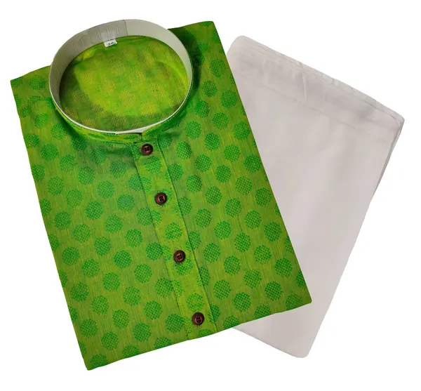 Green_Stylish_Mens_Cotton_Kurta_Pyjama_Set