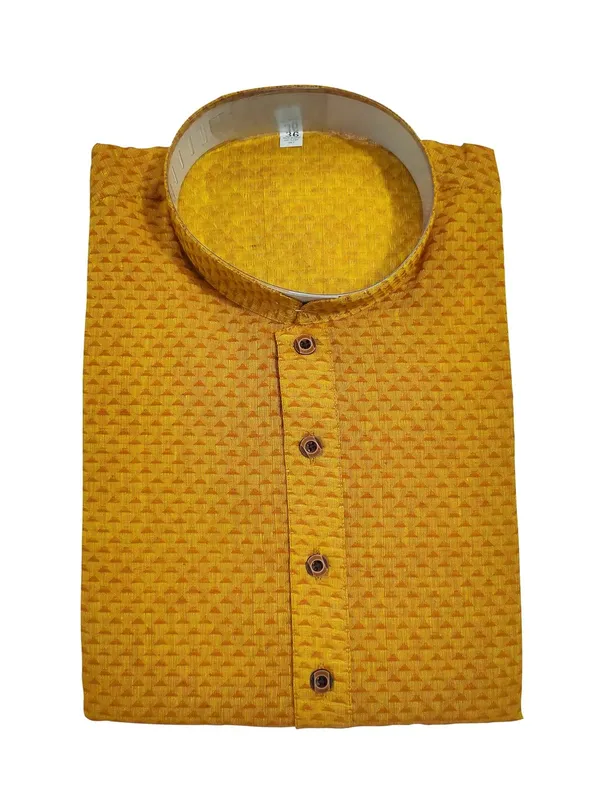 Mustard_Stylish_Mens_Cotton_Kurta_Pyjama_Set