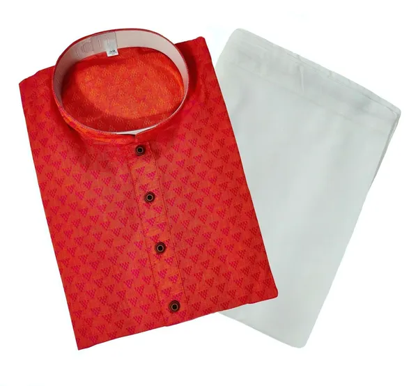 Orange_Stylish_Mens_Cotton_Kurta_Pyjama_Set
