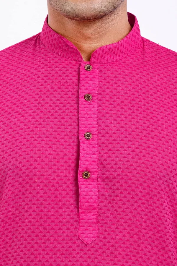 Pink_Stylish_Mens_Cotton_Kurta_Pyjama_Set