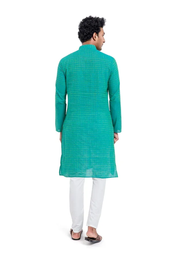 Seafoam_Green_Stylish_Mens_Cotton_Kurta_Pyjama_Set