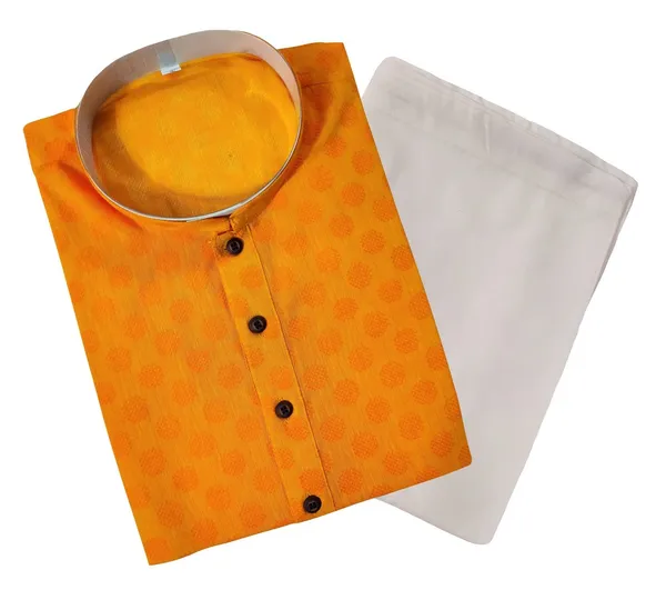 Yellow_Stylish_Mens_Cotton_Kurta_Pyjama_Set