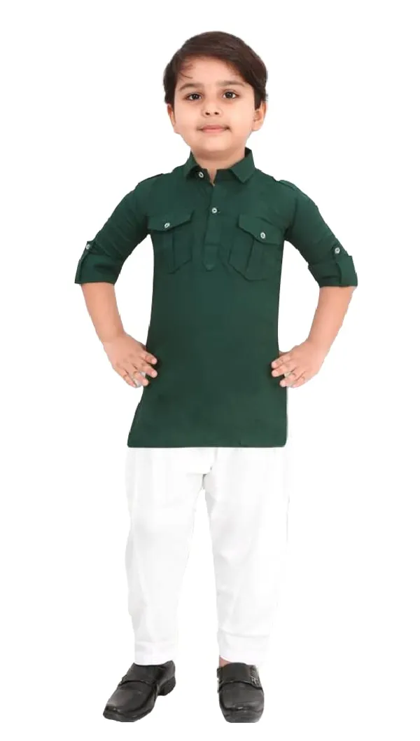 Green_Cotton_Boys_Pathani_Suit