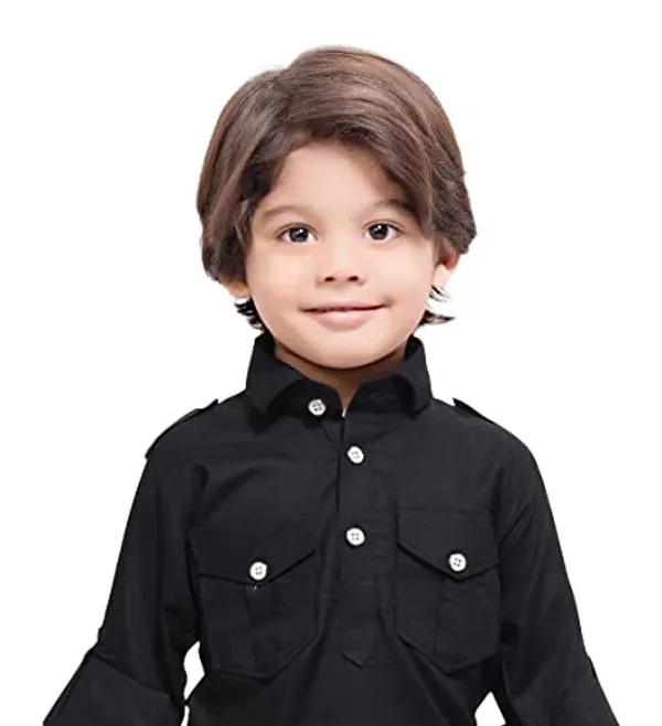 Black_&_White_Cotton_Boys_Pathani_Suit